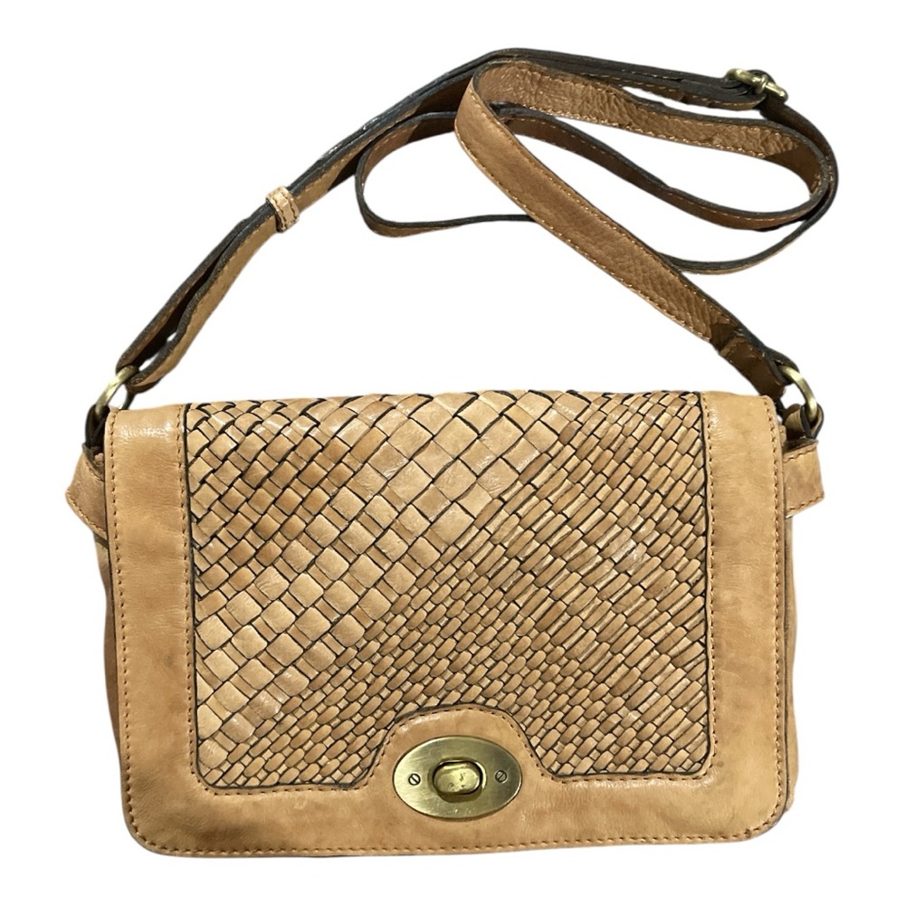 GENUINE woven LEATHER crossbody BAG,  VINTAGE LOOK BY ARTISANS IN INDIA.